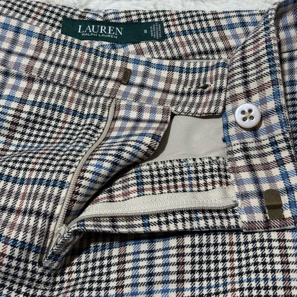 Lauren Ralph Lauren Plaid Trouser Wide Pants size 8 - Picture 6 of 13